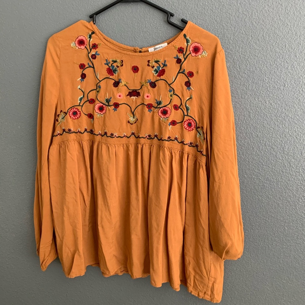Mustard floral top